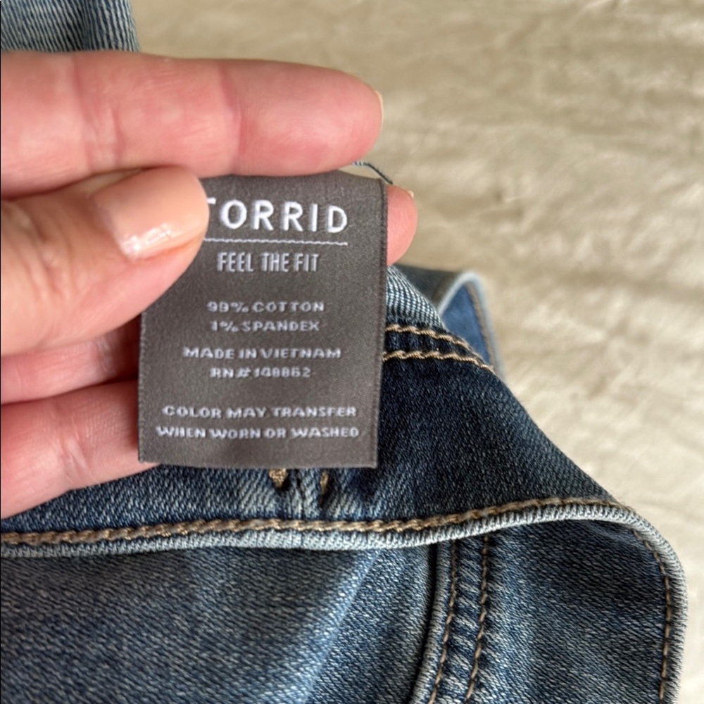 Torrid Blue Denim Vest Cropped Sleeveless - Picture 7 of 10